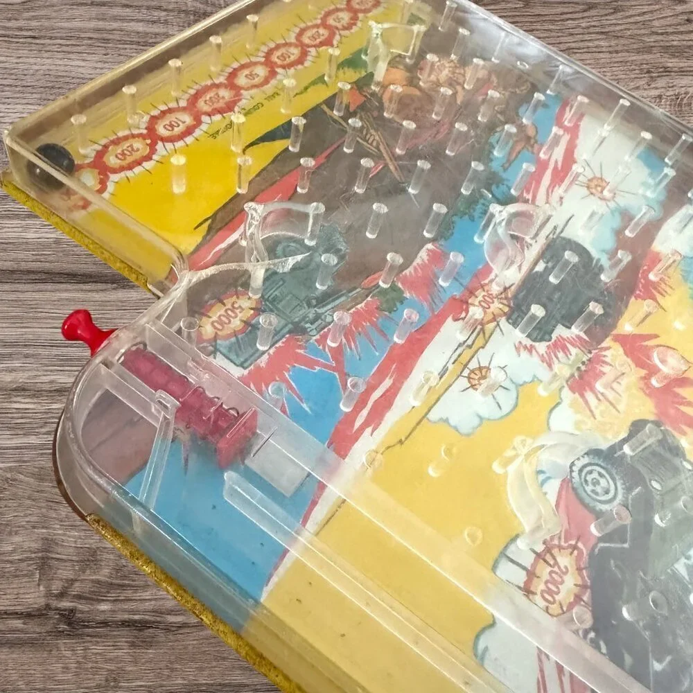 Vintage Wolverine Battle Action Marble Game WWII Pinball Toy Made USA
